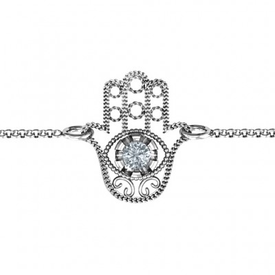 personalized Upright Hamsa Bracelet - Name My Jewelry ™