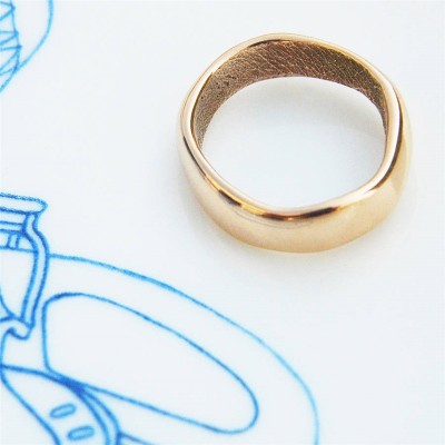18ct Rose Gold Bespoke Fingerprint Wedding Ring - Name My Jewelry ™