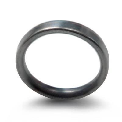 3mm Brushed Matte Flat Court Silver Wedding Ring - Name My Jewelry ™