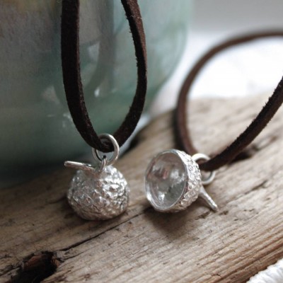Acorn Cup Pendant - Sterling Silver - Name My Jewelry ™