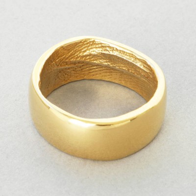 18ct Yellow Gold Bespoke Fingerprint Ring - Name My Jewelry ™
