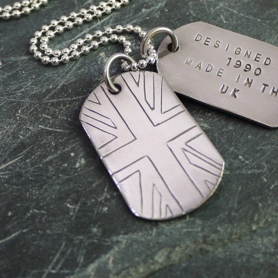 personalized Solid Silver Identity Dog Tags - Name My Jewelry ™