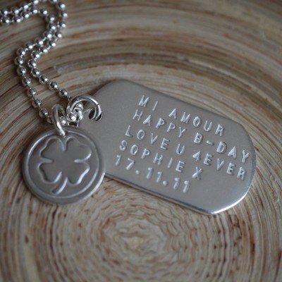 personalized Solid Silver Identity Dog Tags - Name My Jewelry ™