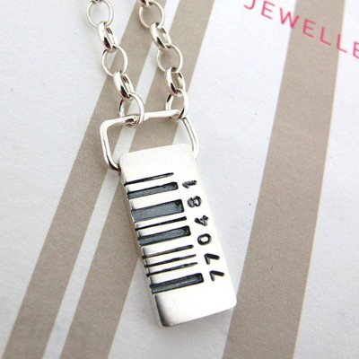 Barcode Tag Pendant - Name My Jewelry ™