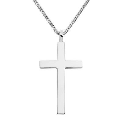 Big Solid Silver Cross - Name My Jewelry ™