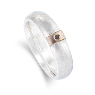 Black Diamond Linear Ring - Name My Jewelry ™