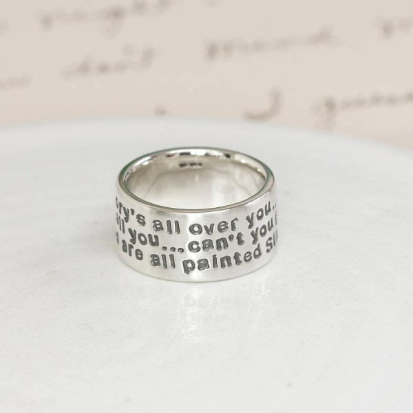 personalized Sterling Silver Message Ring - Name My Jewelry ™