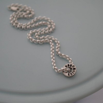 Chunky Silver Washer Necklace - Name My Jewelry ™
