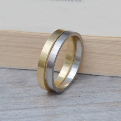2mm Flat Wedding Band Wedding Ring Stackable - Name My Jewelry ™