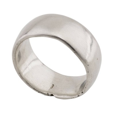 Sterling Silver Domed Sand Cast Wedding Ring - Name My Jewelry ™