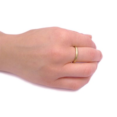 3mm Hammered Wedding Ring In 18ct Gold - Name My Jewelry ™
