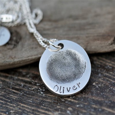 Fingerprint Coin Mens Chain - Name My Jewelry ™