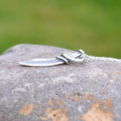 Handmade Silver Pirate Cutlass Necklace - Name My Jewelry ™