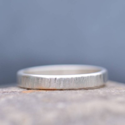 Handmade Silver Rippled Wedding Ring - Name My Jewelry ™