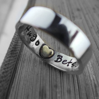 Heart Imprint personalized Ring - Name My Jewelry ™