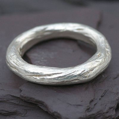 Gents Silver Rose Root Ring - Name My Jewelry ™