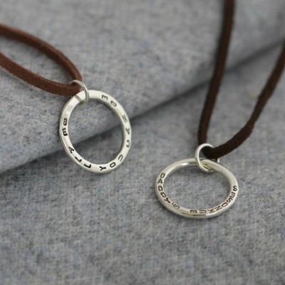personalized Circle On Suede - Name My Jewelry ™