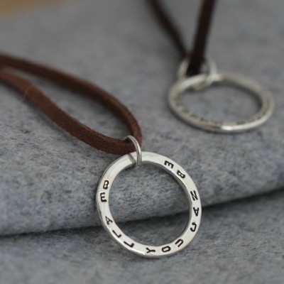 personalized Circle On Suede - Name My Jewelry ™