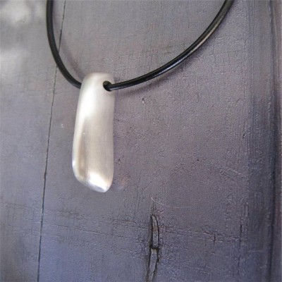 Long Heavy Silver Pendant - Name My Jewelry ™