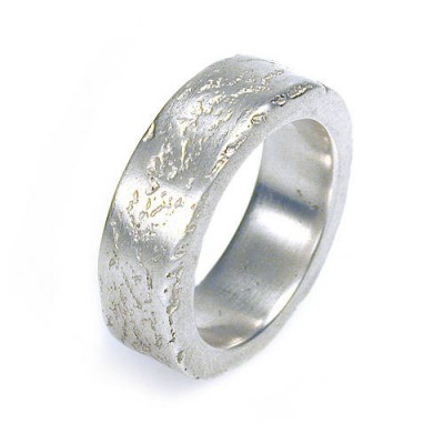 Medium Silver Concrete Ring - Name My Jewelry ™