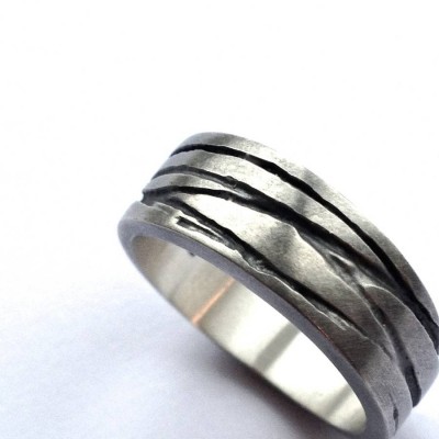Silver Texture Bound Ring - Name My Jewelry ™