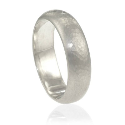 Mens Hammered Sterling Silver Ring - Name My Jewelry ™