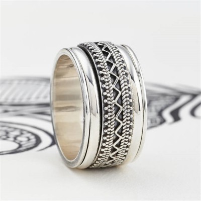 Mens Chunky Tribal Spinning Ring - Name My Jewelry ™