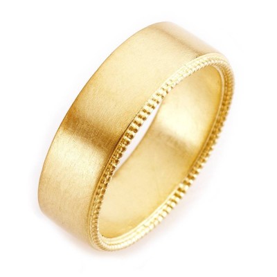 Mens Decorated Wedding Ring In 18ct Gold - Name My Jewelry ™