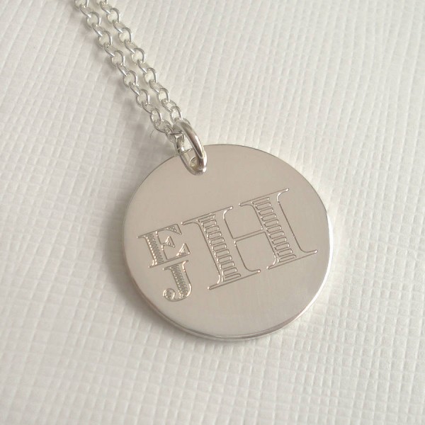 Mens Engraved Monogram Stacked Necklace - Name My Jewelry ™