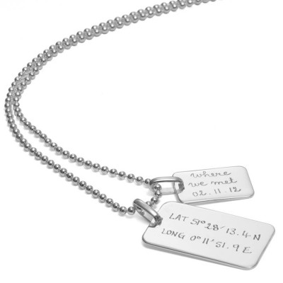 Mens personalized Dog Tag Chain Necklace - Name My Jewelry ™