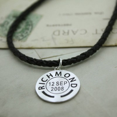Mens personalized Place And Date Pendant - Name My Jewelry ™