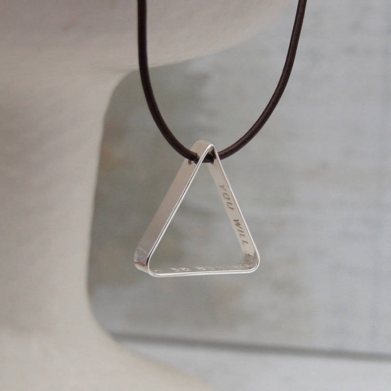 Stainless Steel Men Necklaces Triangle | Stainless Steel Pendant - Black Necklace  Men - Aliexpress