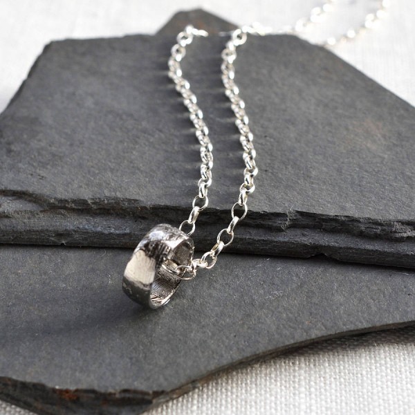 Meteorite Ring Necklace - Name My Jewelry ™