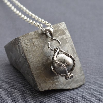 Meteorite Spinning Orb Necklace - Name My Jewelry ™