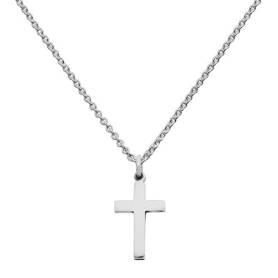 Mini Silver Cross Charm Necklace - Name My Jewelry ™