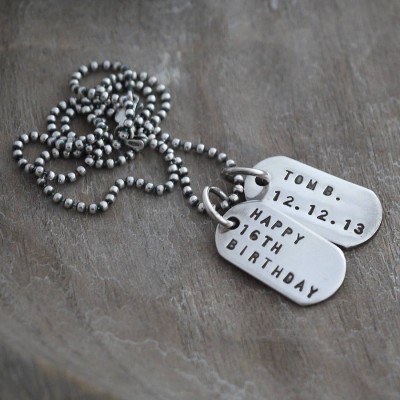 Mini Silver Identity Dog Tags - Name My Jewelry ™
