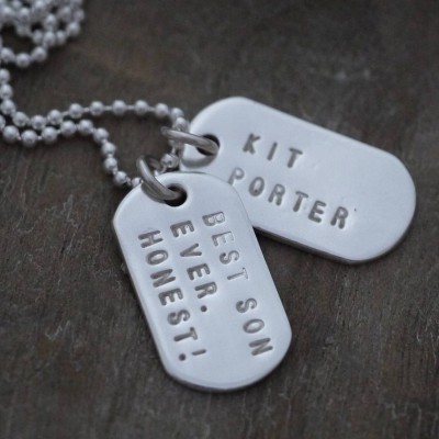 Mini Silver Identity Dog Tags - Name My Jewelry ™