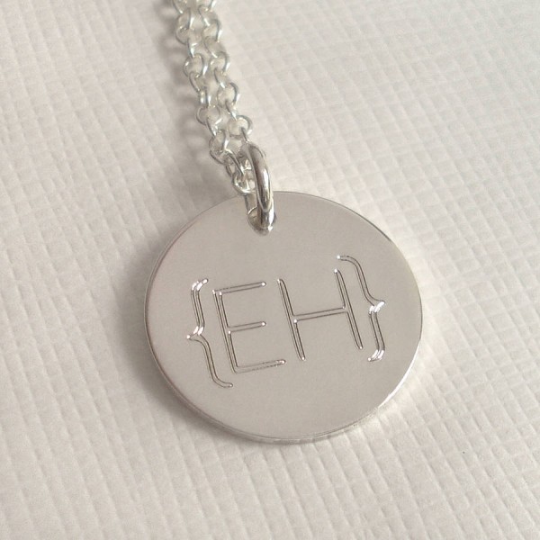 Modern Monogram Parentheses Necklace - Name My Jewelry ™