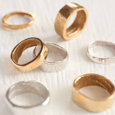 Sterling Silver Bespoke Fingerprint Ring - Name My Jewelry ™
