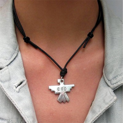personalized Silver Thunderbird Necklace - Name My Jewelry ™