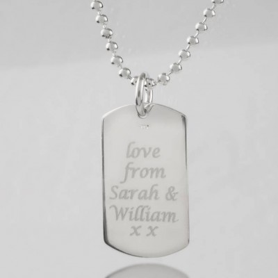 personalized Coordinates Dog Tag Necklace - Name My Jewelry ™