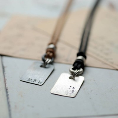 personalized Corded Dog Tag Necklace - Name My Jewelry ™