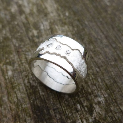 personalized Double Coastline Ring - Name My Jewelry ™