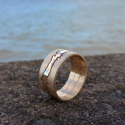personalized Double Coastline Ring - Name My Jewelry ™