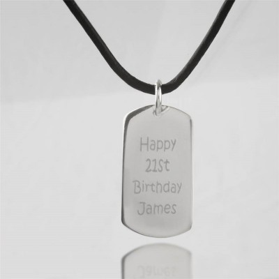 personalized Message Dog Tag Necklace - Name My Jewelry ™