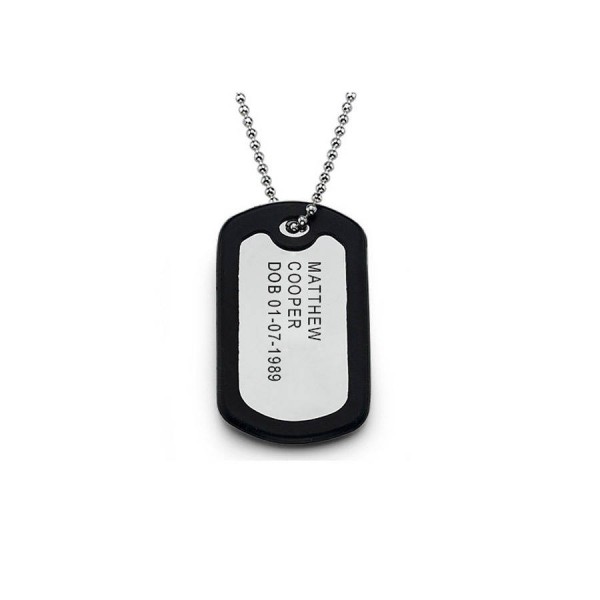 personalized Mens Identity Tag Necklace - Name My Jewelry ™