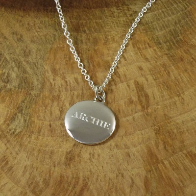 personalized Mens Silver Pebble Necklace - Name My Jewelry ™