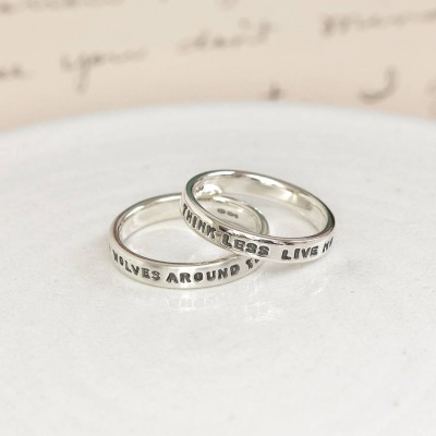 personalized Silver Message Ring - Name My Jewelry ™