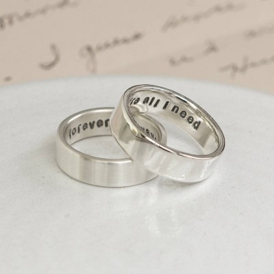 personalized Silver Hidden Message Ring - Name My Jewelry ™