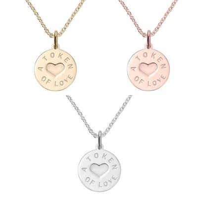 personalized Silver And Gold Love Token Pendant - Name My Jewelry ™